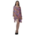 thumbnail image 2 of Moomaya Chemise à Manches Longues Femme Imprimée Robes Grande Taille Rayonne Tuniques Courtes, 2 of 4
