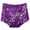 Dark Purple, variant on Womens Floral Lace High Waist Panties Full Coverage Mesh Breathable, Size L