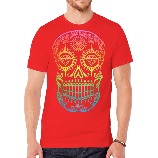 Camiseta de cráneo de diamante de manga corta para hombre - rojo - 4x-grande Gravity Trading Camiseta de manga corta