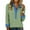 Green #11, variant on KDDYLITQ Womens Denim Collar Sweatshirts Button Up Long Sleeve Sweater Knit Denim Collar Cuffs Pullover Fall Warm Top Khaki M