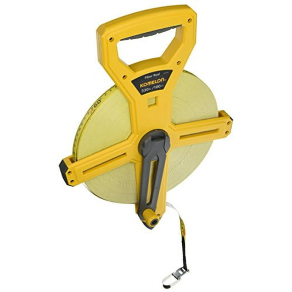 Komelon 66330IM Open Reel Fiberglass Tape Measure, 330-Feet, Hi-Viz Yellow