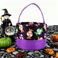thumbnail image 4 of HUISZJ Halloween Bag Candy Bulk, Reusable Goody Fabric Candy Bucket with Handle, Halloween Trick or Treat Bags for Party Home Supplies (C), 4 of 8