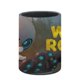 thumbnail image 3 of El Robot Salvaje-theme Cylinder Pen Holder Pencil Organizer with Flannel Lining PVC Leather Material Cardboard Base for study work 10*8CM, 3 of 6