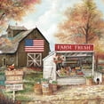 thumbnail image 3 of Manning, Ruane 20x20 Black Modern Framed Museum Art Print Titled - Farm Stand, 3 of 5