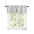 thumbnail image 2 of Kitchen Cafe Valance Curtain for Small Windows,Bohemian Geometric Triangle Black Line Stripe Art Rod Pocket Short Valances Boho White Window Treatment Panel for Living Room/Bedroom/Bathroom,42x18in, 2 of 9