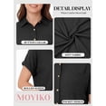 thumbnail image 4 of MOYIKO Womens Button Down Shirts Short Sleeve Shirt Collared Casual Work Blouses Summer Tops with Pockets, 4 of 7