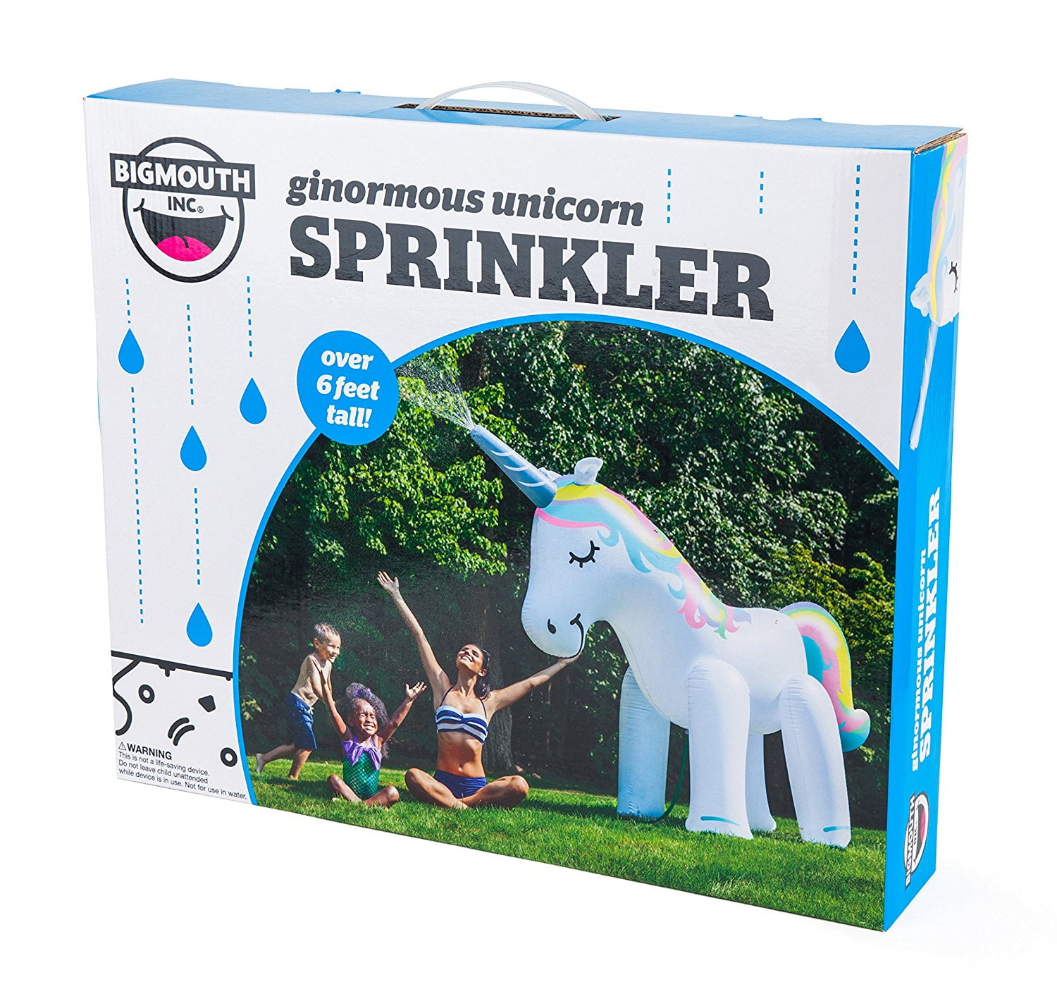 Giant Inflatable Unicorn Sprinkler Garden Fun Kid Toy Water Sprayer 6ft Tall New 