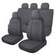 thumbnail image 1 of Juego completo de fundas para asientos de coche CAROMOP, piel sintética, color gris, 1 of 9