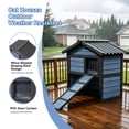 thumbnail image 6 of Cool Outdoor Cat House for Summer, Double-Layer Insulated Cat Shelter with Escape Window & Extended Ramp, Blue, 6 of 10