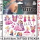 thumbnail image 4 of Pegatina de tatuaje de Barbie impermeable, pegatina de princesa Rosa Original, suministros de fiesta de cumpleaños, decoraciones, regalos para niños y niñas, 1/3/5 hojas（MIX 3 Sheet, 4 of 5