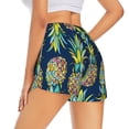 thumbnail image 3 of Goofa Colorful Pineapples Printed Women 2 in 1 Running Shorts,Quick Dry Athletic Workout Shorts,High Waisted Athletic Shorts with Liner Pockets-Large, 3 of 9