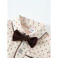 thumbnail image 3 of Baby Boy Suit Clothes 0-18M Infant Tuxedo Gentleman Outfits Long Sleeve Suspender Pants Bowtie Hat, 3 of 14