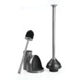 thumbnail image 5 of mDesign Hidden Plunger and Brush Set for Toilet Bowl - Brush Cleaner and Plunger Combo with Holder Caddy for Bathroom - Modern Toilet Brush and Plunger Set - Aura Collection - 2 Pack - Charcoal Gray, 5 of 8