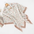 thumbnail image 2 of QASIEATN Women's Spring Summer Yarn Printed Square Scarf Flower Pattern Neck Scarf Daily Wear Casual Accessories Wraps for Women, 2 of 3