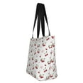 thumbnail image 7 of Horeoi Cherry Berries Print Shoulder Bag for Women Large Capacity Zipper Tote for Shopping Beach Travel Gym with Inner Pocket, 7 of 7
