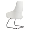 thumbnail image 4 of LeisureMod Celeste Modern Leather Conference Office Chair with Upholstered Seat and Armrest (White), 4 of 4
