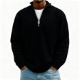 thumbnail image 1 of pstuiky camisas de manga larga para hombre, Camisetas casuales de manga larga a la moda para hombre, cuello alto acanalado, cremallera de un cuarto, manga larga, cuello alto, camiseta/camiseta xxxl, 1 of 3