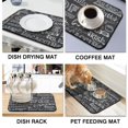 thumbnail image 4 of Coffee Black Text Pattern Coffee Bar Mat Accessories for Countertop Absorbent Hide Stain Dish Drying Mats for Kitchen Counter Draining Pad Under Coffee Maker Coffee Pot Espresso Machine 19.5x12in, 4 of 7