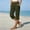 01-Army Green, variant on Women's Cotton Linen Capri Pants, Elastic Waist Loose Straight Leg Cropped Trousers with Pockets Button Split Hem, Casual Summer 3/4 Pants for Daily Wear 14-White L