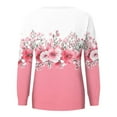 thumbnail image 6 of VEKDONE Floral Graphic Sweatshirts for Women Casual Loose Fit Crewneck Pullover Top Long Sleeve Off Shoulder Sleeve Blouse with Pockets Fall Outdoor Streetwear Clothes, 6 of 6