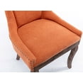 thumbnail image 6 of Orange Thickened Fabric Dining Chairs Set of 6, Kitchen & Dining Room Chairs Set of 6, Upholstered Dining Chairs, Solid Wood Frame (Orange, 6 Pcs), 6 of 12