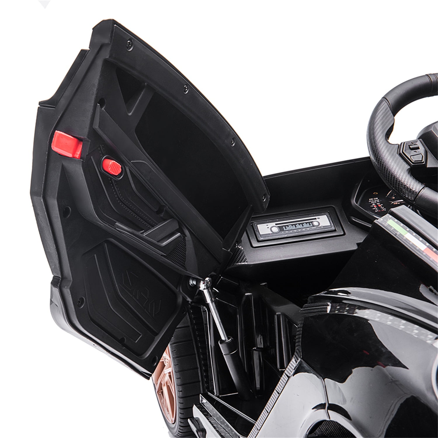 CIPACHO Kids Electric Ride On 12V Licensed Lamborghini SIAN Battery Powered Sports Car Toy with 2 Speeds, Parent Control, Sound System, Black