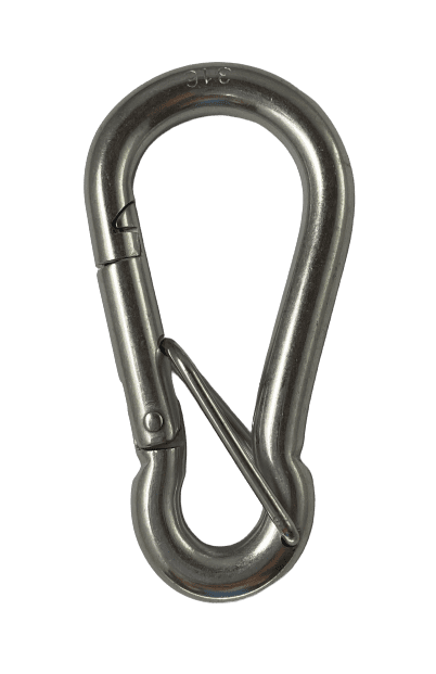 Marine Grade Stainless Steel 316 Spring Hook No Eye with Flat Top 3/8" 10mm