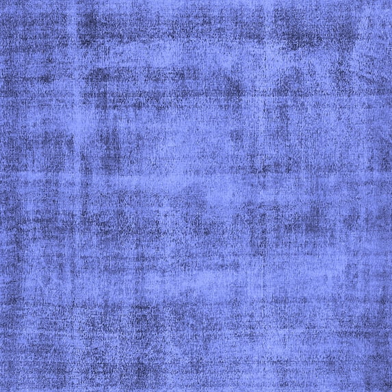 Ahgly Company Machine Washable Indoor Square Oriental Blue Industrial Area Rugs, 3' Square