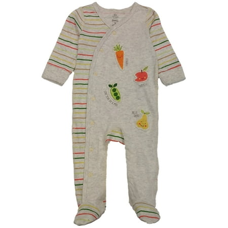 

Infant Boys Ivory Like Peas In A Pod Yummy Apple Sleeper Footie Pajamas 9m