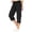 Black, variant on Womens Capris with Pockets Loose Fit Casual Capri Pants Dressy Lightweight Ladies Baggy Cargo Pants for Hiking