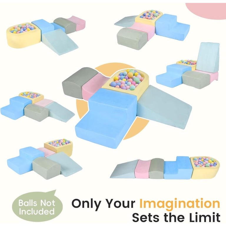 Infans 5-Piece Foam Climbing Blocks and Ball Pit Set photo 7