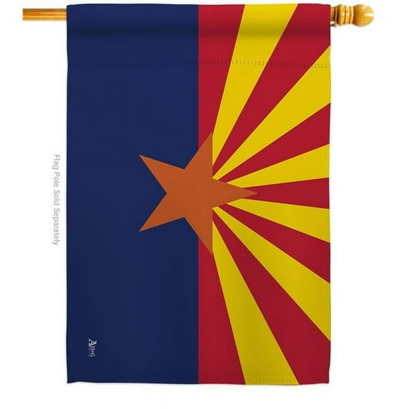Americana Home & Garden  28 x 40 in. Arizona American State House Flag with Double-Sided Horizontal Decoration Banner Garden Yard Gift