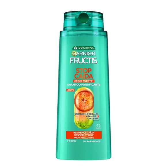 Shampoo Garnier Fructis stop caída crece fuerte cabello débil, que se cae 650 ml