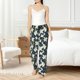 thumbnail image 4 of Balery Lilies Flowers Pantalones de pijama para mujer, pijamas ultraligeros, pantalones de estar por casa-Medium, 4 of 6
