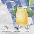 thumbnail image 5 of Yayeee 100% Cotton Hand Towels for Bathroom 16" x 28" Soft Absorbent Kitchen Towel, Blue Plaid Lemon, 5 of 7