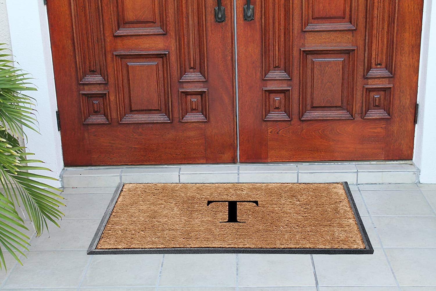 A1HC First Impression 30 in. x 48 in. Rubber and Coir Molded Double Monogrammed Door Mat