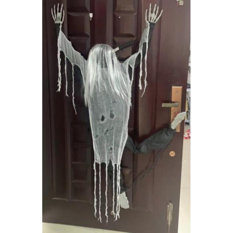 EastVita Halloween Climbing Zombies with Chain Wall Decoration
