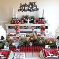 thumbnail image 4 of Chemin de Table à Carreaux Buffalo 2 Paquets 13x108 Pouces Rouge et Noir en Coton pour Fêtes de Noël et Rassemblements de Vacances, 4 of 7