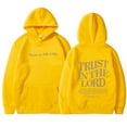 thumbnail image 2 of LEKDFST Trust In The Lord Graphic Hoodies for Women Teen Girsl Christian Faith Sweatshirts Bible Verse Religious Hoodie Pullover Tops Yellow L, 2 of 4