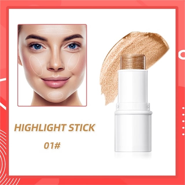 Pompotops Beauty Products Clearance,Women Beauty Gifts,Multi Functional Makeup Stick Three Dimensional Repair High Gloss Powder Blusher Rouge Lip Stick Color Repair Stick