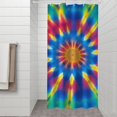 thumbnail image 2 of Rainbow Tie Dye Mandala Pattern Shower Curtain 36"x72" ,Bathroom Decorative Shower Curtains Set with 12 Hooks,Modern Waterproof Washable Shower Curtain, 2 of 6
