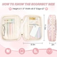 thumbnail image 2 of DAKIMOE Bible Cover Case for Women Bible Bag with Durable Handle Quilted Carrying Book Case Church Bag Bible Study Supplies Accessories Gift for Mother Lady Women, Pink Patched Flower, 2 of 7