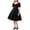 Black, variant on ATOGUTA Long Dresses for Kids Bridesmaid Summer Wedding Pageant Dresses Princess Birthday Party Size 8-13, Black