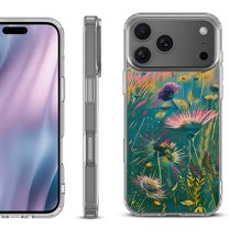 For iPhone 17 Pro Max Protective Shockproof Phone Case, by OneToughShield - Flower Wind