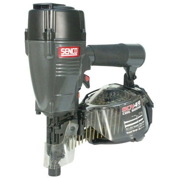 Senco SN71P1 Coil Siding Nailer, 250 to 375 Magazine, 15 deg Collation, Plastic, Wire Collation, 4.6 scfm Air