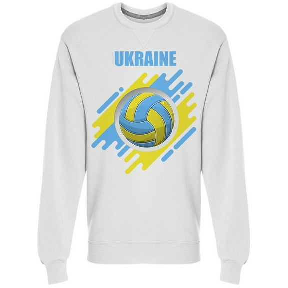 Volleyball Symbol With Ukraine Sweatshirt Men -Image by Shutterstock, Male 3X-Large