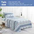 thumbnail image 2 of Floral Printed Sheet Set King Soft Microfiber Botanical Bed Sheets Extra Deep Pocket Pieces, 2 of 6