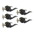 thumbnail image 1 of KNOBWELL 5 Pack Interior Door Handles Oil Rubbed Bronze Door Levers Passage Function Door Handle Set/Door Levers, Non-Locking Door Handles Universal Handing, 1 of 2