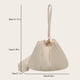 thumbnail image 3 of Bolso Bolsos cruzados de hombro plisados ​​de moda Bolsos de mujer de cuero PU (Beige), 3 of 5