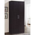 thumbnail image 2 of Pemberly Row 2 Door Armoire with 4 Shelves in Chocolate, 2 of 6